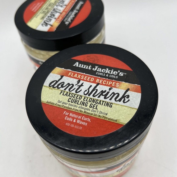 2 x Aunt Jackie's Don't Shrink Flaxseed Elongating Curling Gel 15 oz - Picture 2 of 4